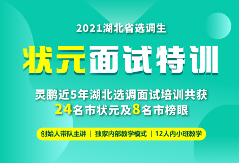 灵鹏2021年选调生无敌状元面试特训课程