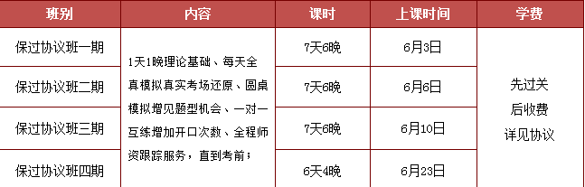 2017年多省联考面试班课程安排