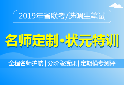 2019年省联考/选调生笔试面授课程